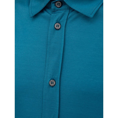 Canali Blaues Baumwollhemd