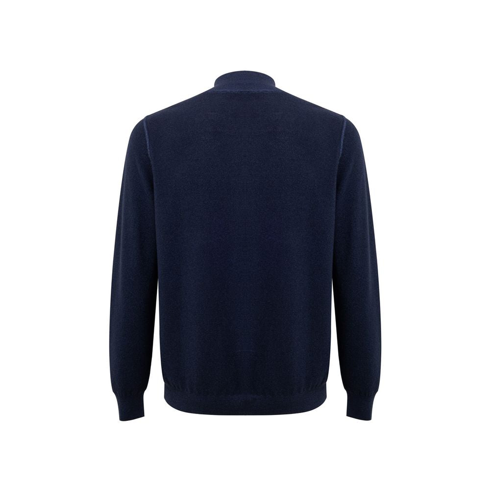 Gran Sasso T-Shirt aus blauer Wolle