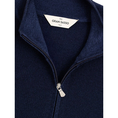 Gran Sasso T-Shirt aus blauer Wolle