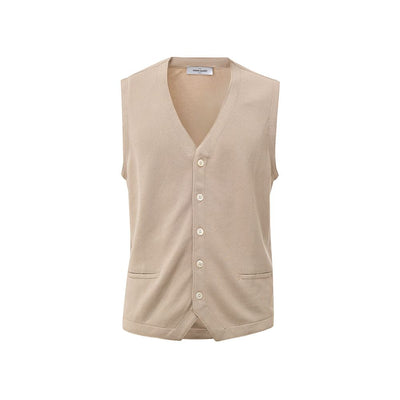 Gran Sasso Beigefarbene schlauchlose Jacke aus Baumwolle
