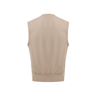 Gran Sasso Beigefarbene schlauchlose Jacke aus Baumwolle