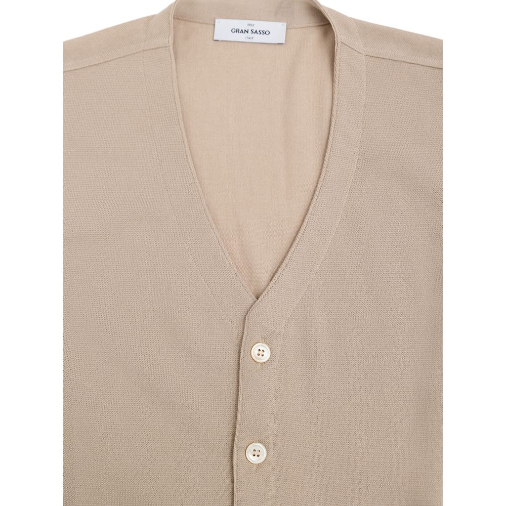 Gran Sasso Beigefarbene schlauchlose Jacke aus Baumwolle