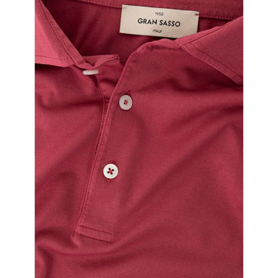 Gran Sasso Rotes Baumwoll-Poloshirt