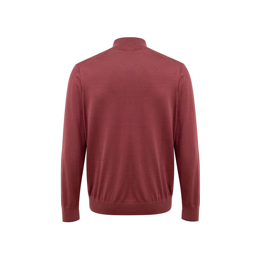 Gran Sasso T-Shirt aus roter Seide