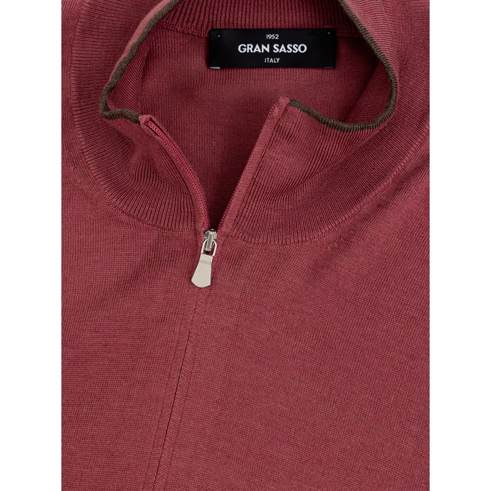 Gran Sasso T-Shirt aus roter Seide