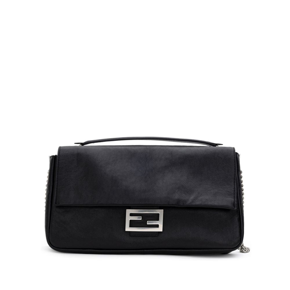 Fendi Schwarze Leder-Umhängetasche