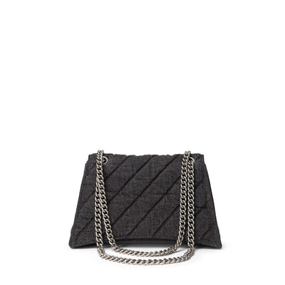 Balenciaga Schwarze Umhängetasche aus Stoff und Leder