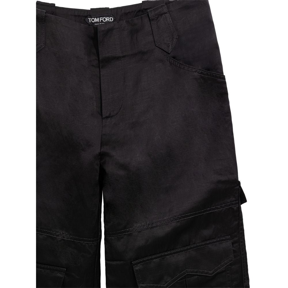 Tom Ford Schwarze Viskose Cargo-Hose
