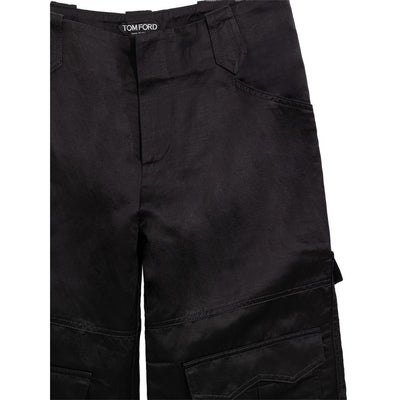 Tom Ford Schwarze Viskose Cargo-Hose