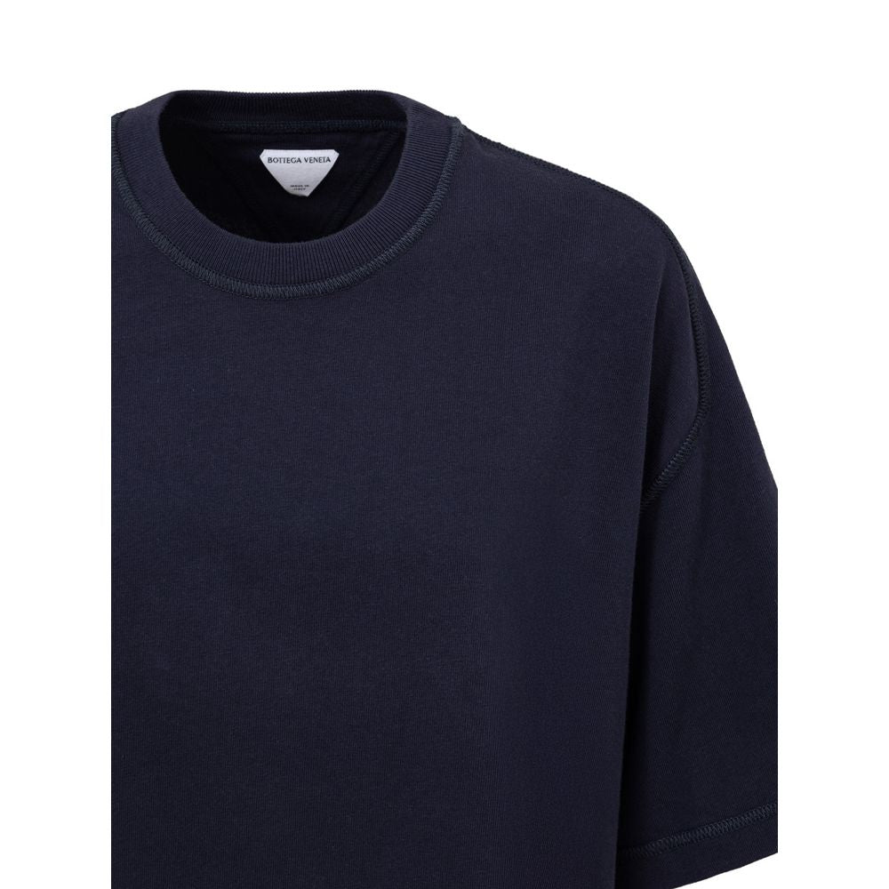 Bottega Veneta T-Shirt aus blauer Baumwolle