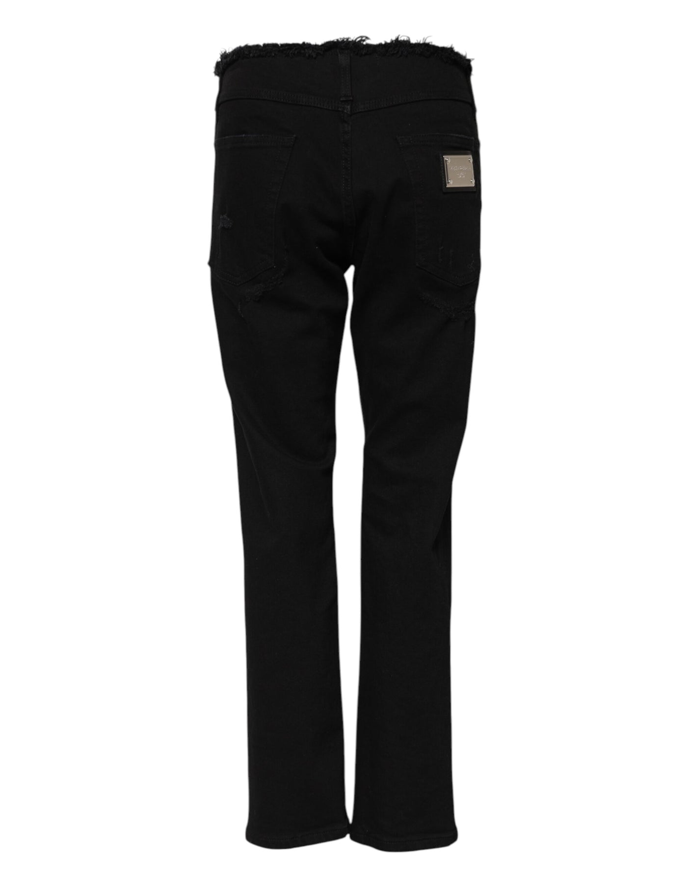 Dolce & Gabbana Schwarze Denim-Jeans mit mittlerer Taille aus Baumwolle