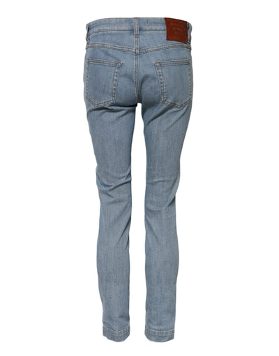 Dolce & Gabbana Blaue Baumwolle PRETTY MidWaist Skinny Denim Jeans