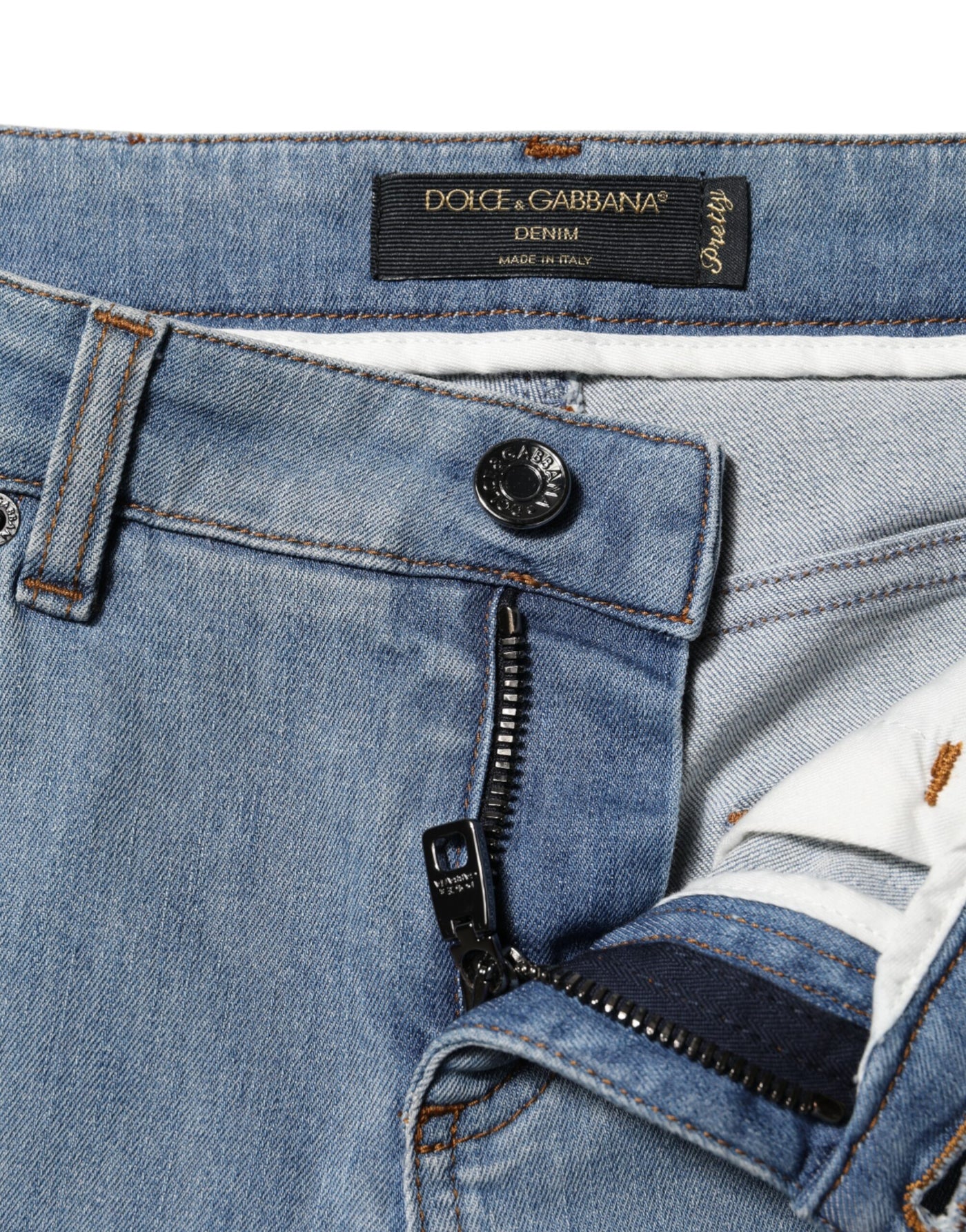Dolce & Gabbana Blaue Baumwolle PRETTY MidWaist Skinny Denim Jeans
