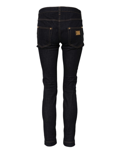 Dolce & Gabbana Blaue Baumwolle PRETTY LowWaist Skinny Denim Jeans