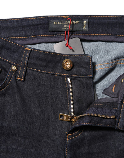 Dolce & Gabbana Blaue Baumwolle PRETTY LowWaist Skinny Denim Jeans