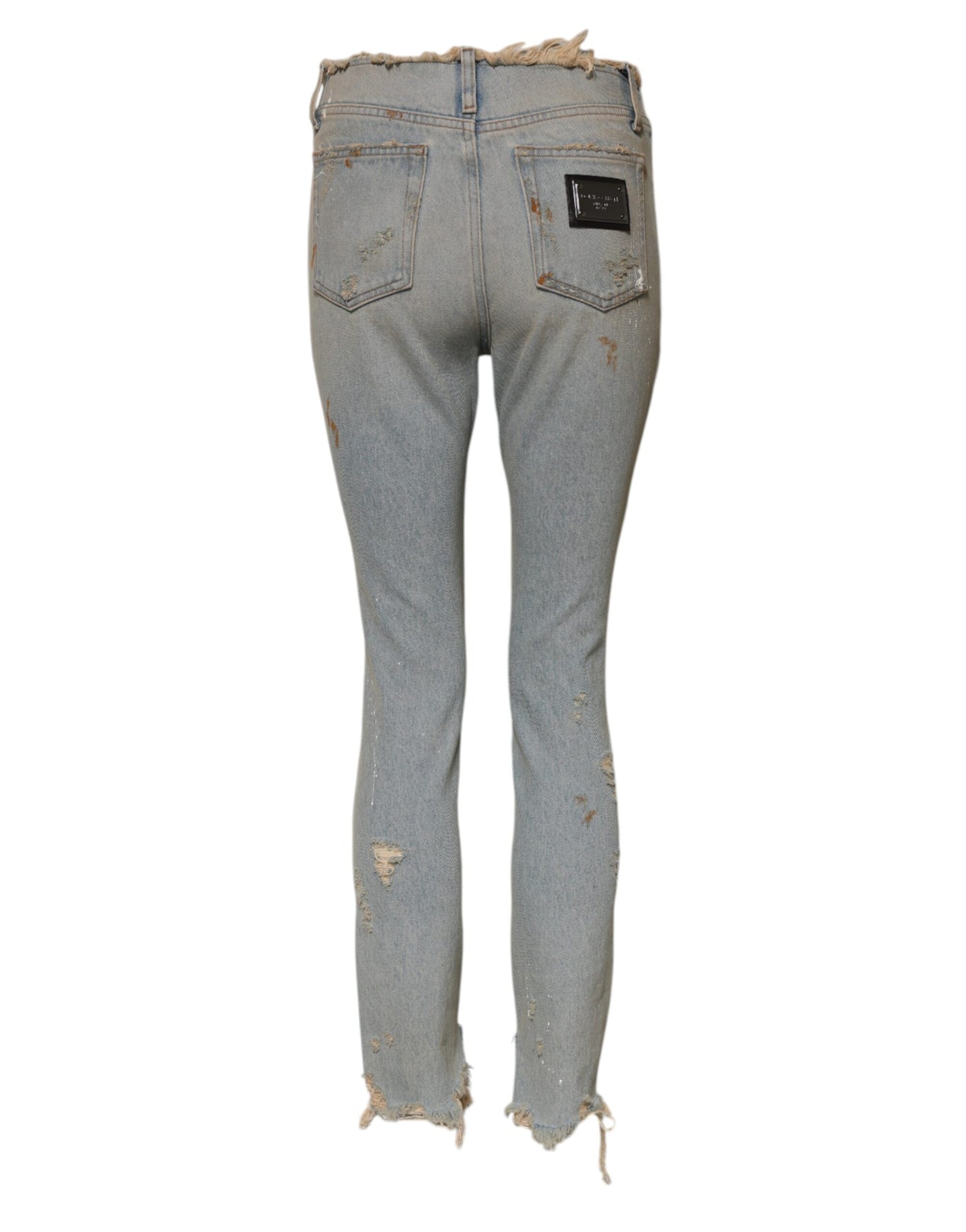 Dolce & Gabbana Hellblaue Skinny Denim Jeans mit hoher Taille