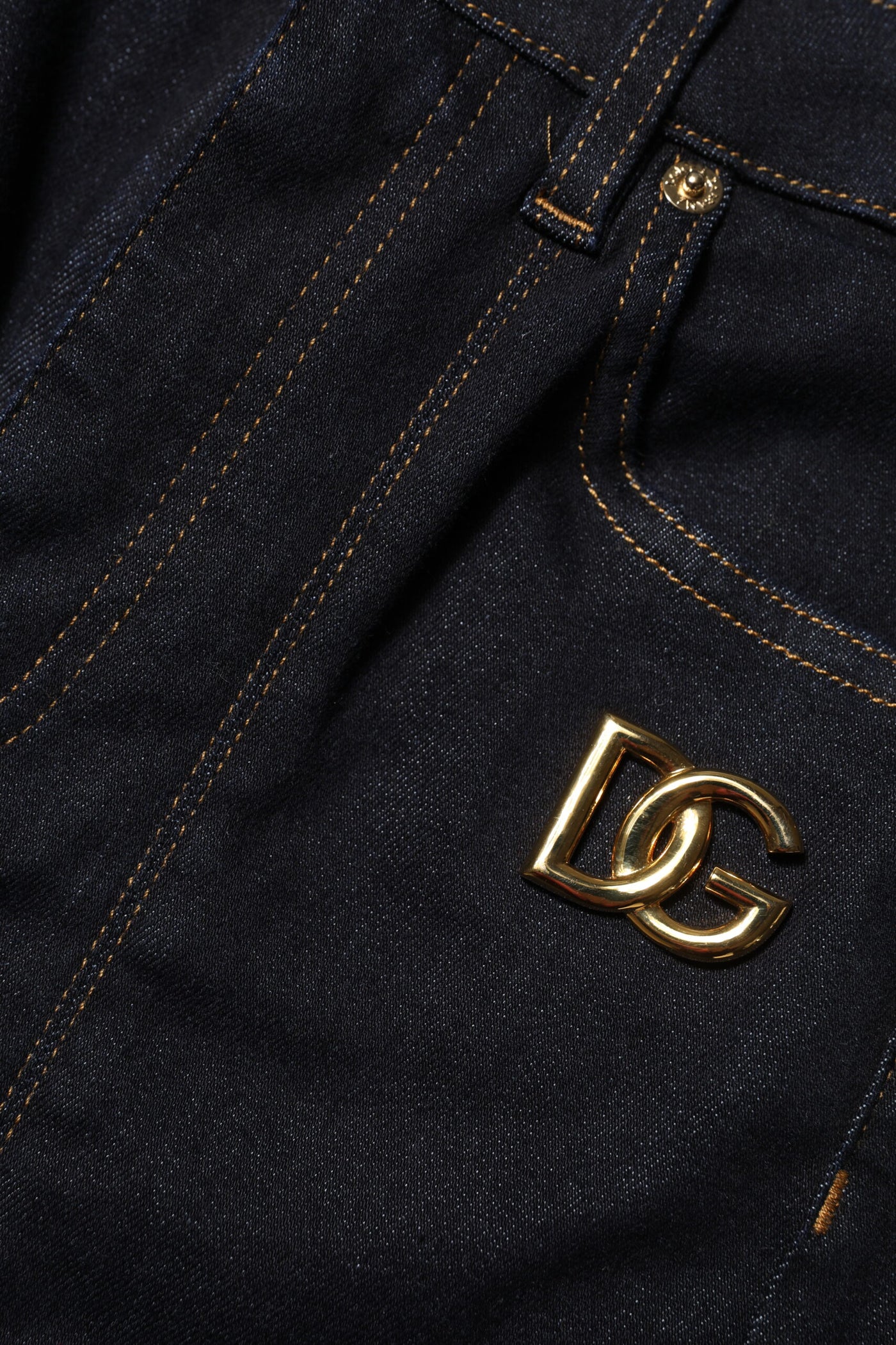 Dolce & Gabbana Blaue Baumwoll-Skinny-Denim-Jeans mit hoher Taille
