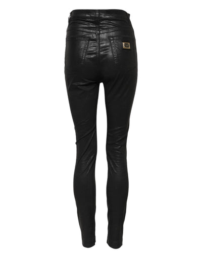 Dolce & Gabbana Schwarze GRACE High Waist Skinny Denim Jeans