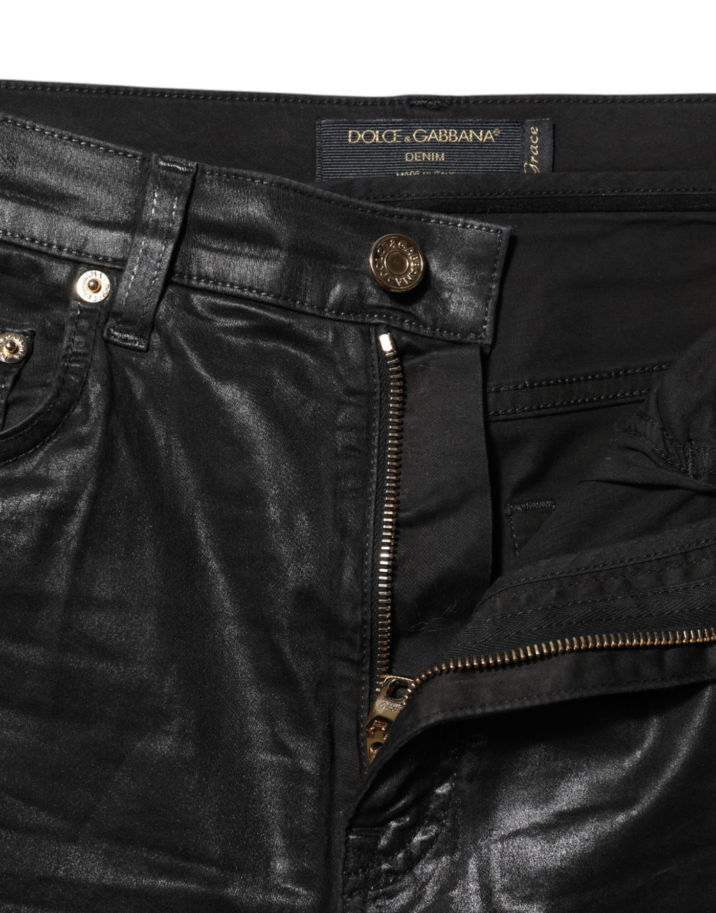 Dolce & Gabbana Schwarze GRACE High Waist Skinny Denim Jeans