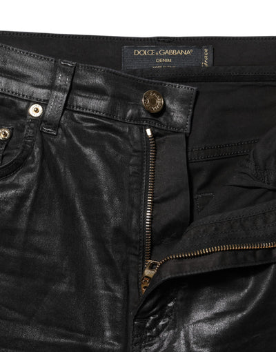 Dolce & Gabbana Schwarze GRACE High Waist Skinny Denim Jeans