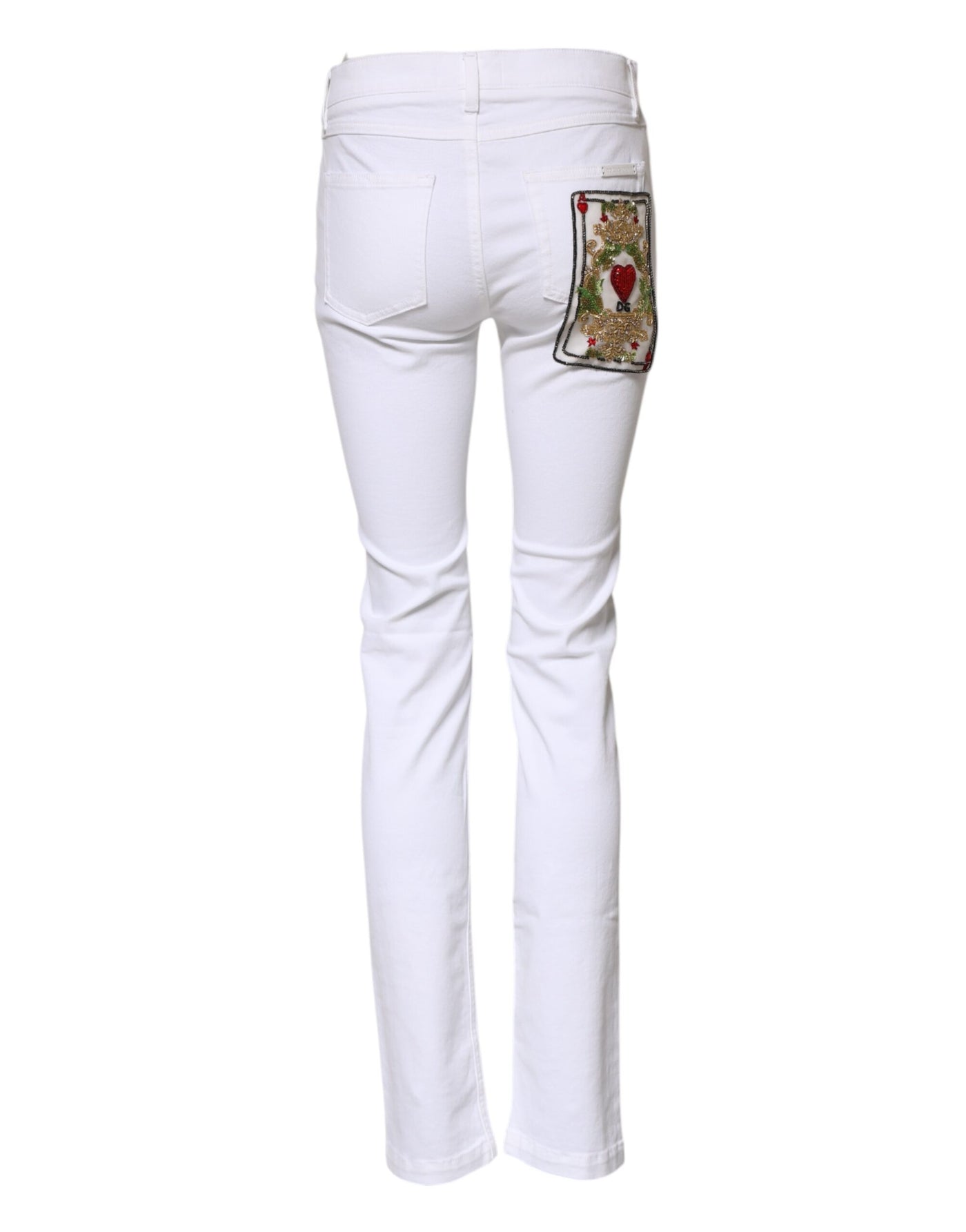 Dolce & Gabbana Weiße GRACE Mid Waisted Skinny Denim Jeans
