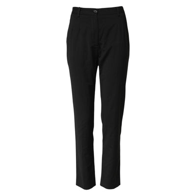 Dolce & Gabbana Schwarze STAFF Tapered Pants mit hoher Taille