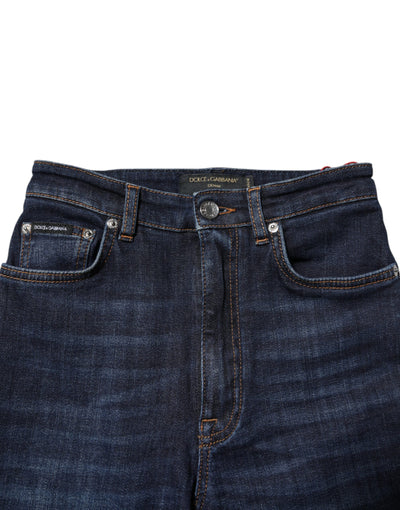 Dolce & Gabbana Blaue GRACE High Waist Skinny Denim Jeans
