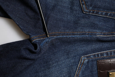 Dolce & Gabbana Blaue GRACE High Waist Skinny Denim Jeans