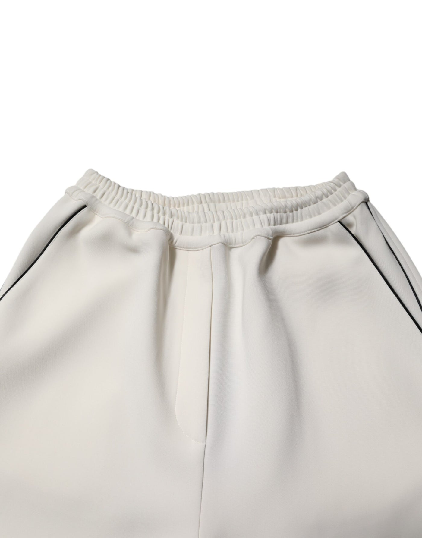 Dolce & Gabbana Weiße Viskose-Hose mit weitem Bein zum Anziehen