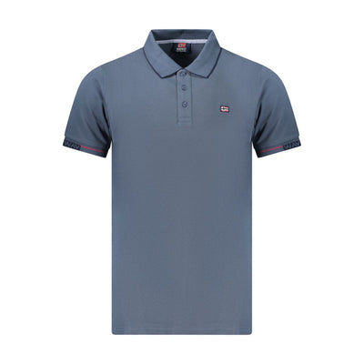 Norway 1963 Blaues Baumwoll-Poloshirt für Männer