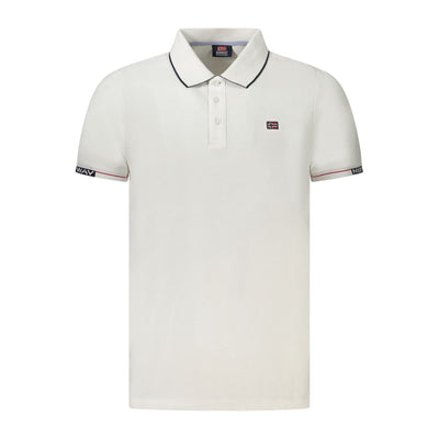 Norway 1963 Weißes Baumwoll-Poloshirt für Männer