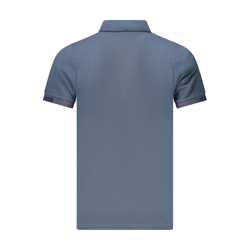 Norway 1963 Blaues Baumwoll-Poloshirt für Männer