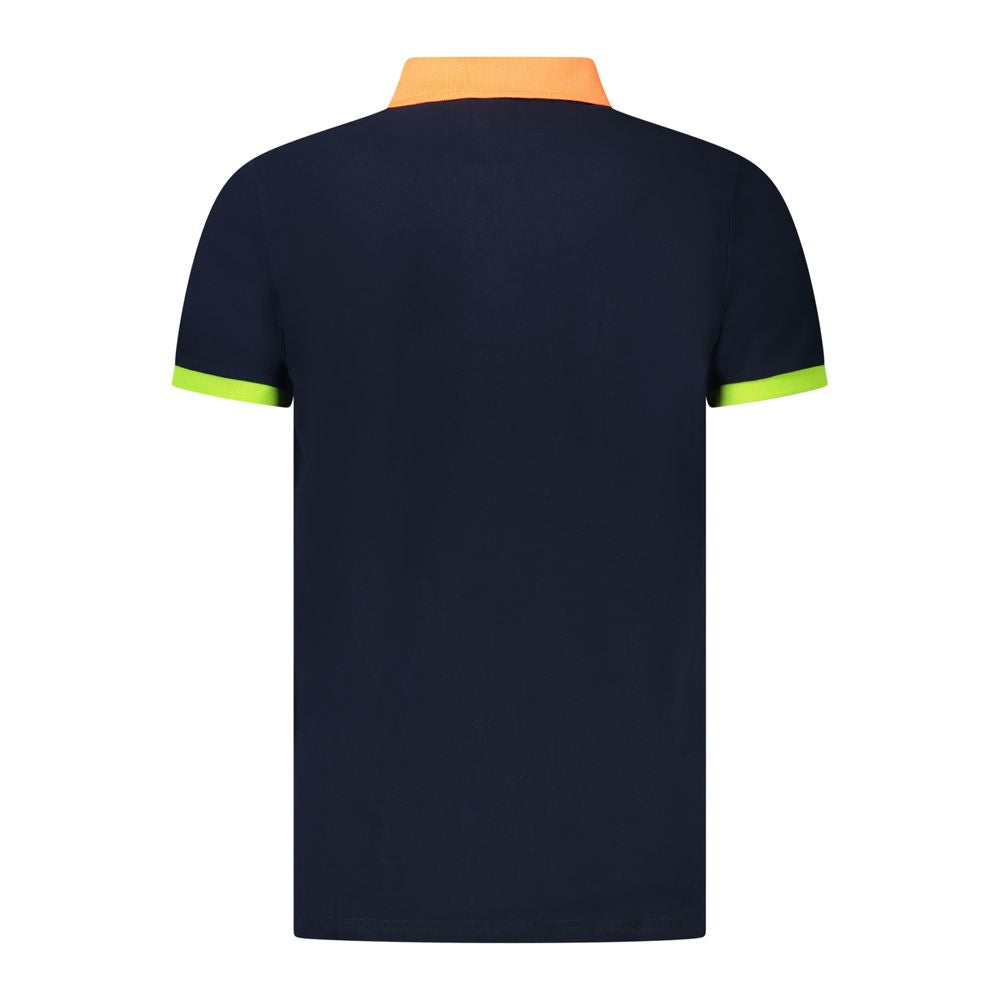 Norway 1963 Blaues Baumwoll-Poloshirt für Männer