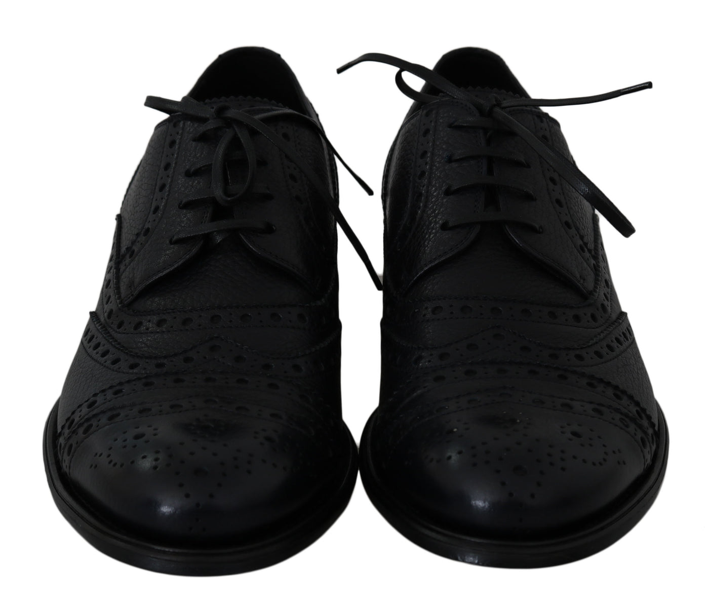 Dolce & Gabbana Blaue Leder Wingtip Oxford Dress Schuhe