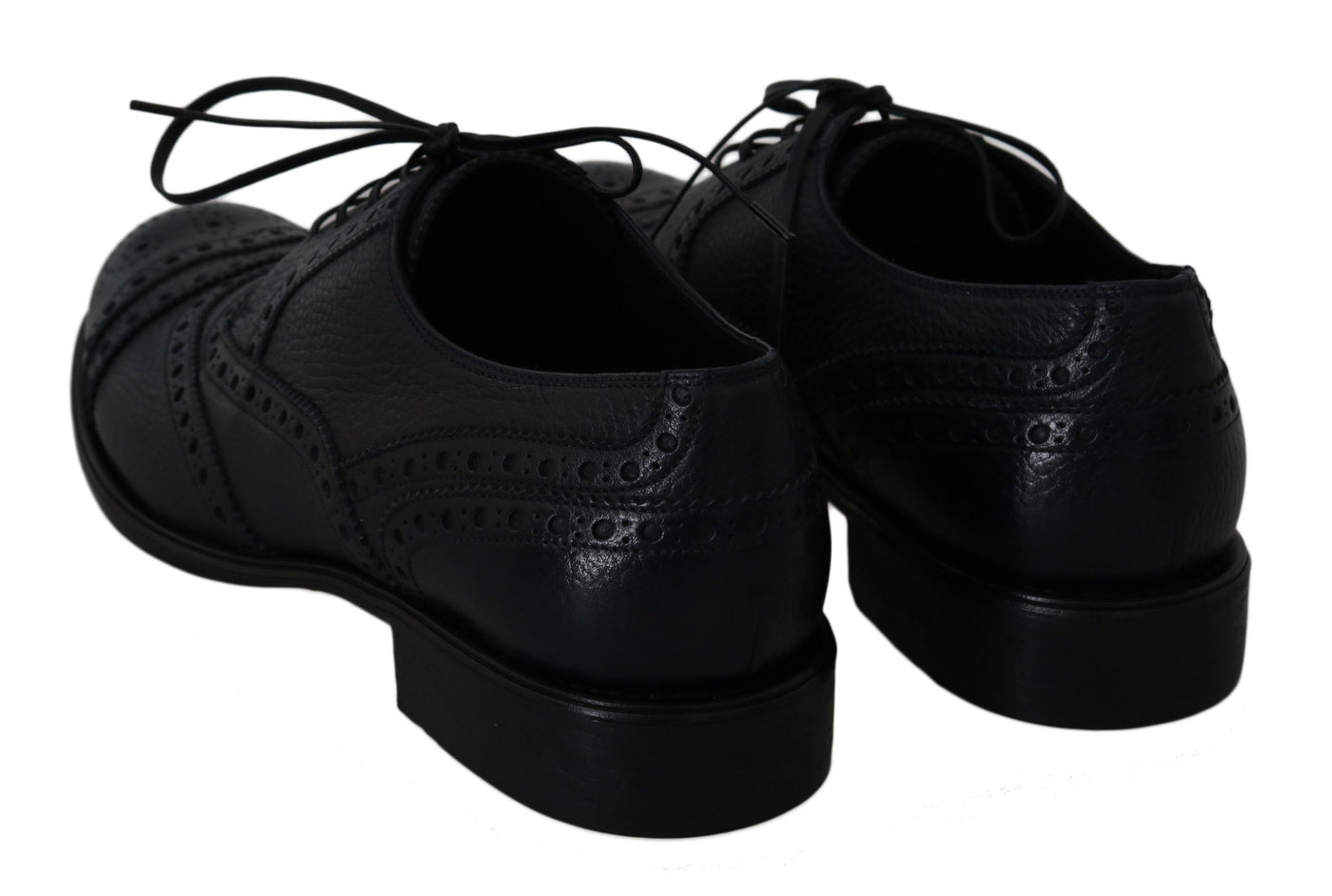 Dolce & Gabbana Blaue Leder Wingtip Oxford Dress Schuhe