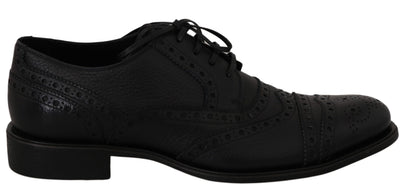 Dolce & Gabbana Blaue Leder Wingtip Oxford Dress Schuhe