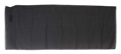 Dolce & Gabbana Grauer Wickelschal aus 100% Wolle mit Streifenmuster
