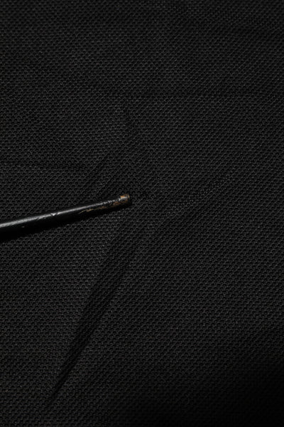 Dolce & Gabbana Schwarzes DG Seide V-Ausschnitt Polo-Shirt mit Kragen für Männer