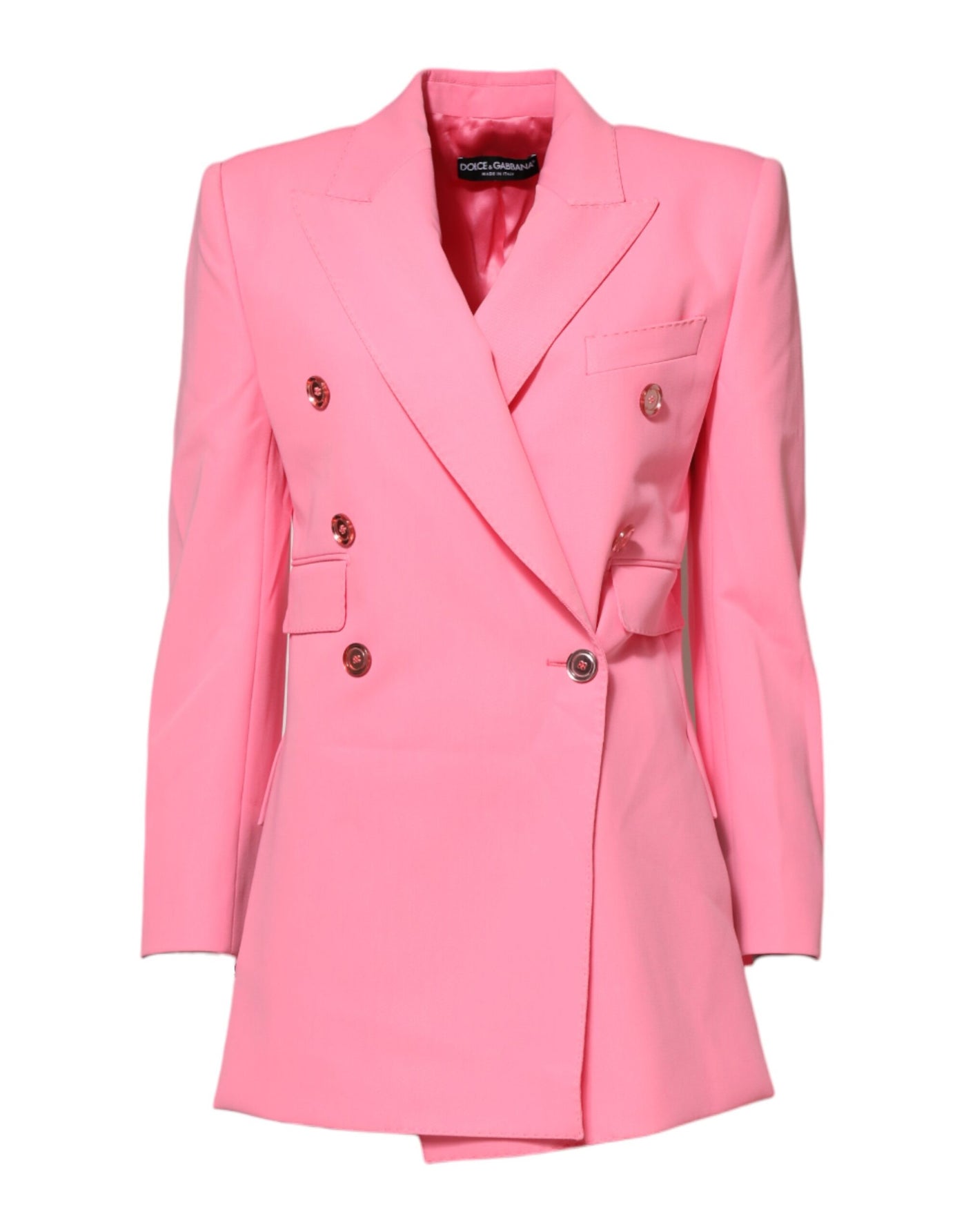 Dolce & Gabbana Rosa Zweireiher Frauen Mantel Jacke
