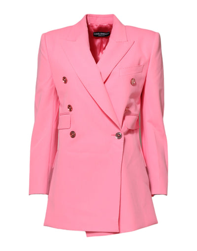 Dolce & Gabbana Rosa Zweireiher Frauen Mantel Jacke