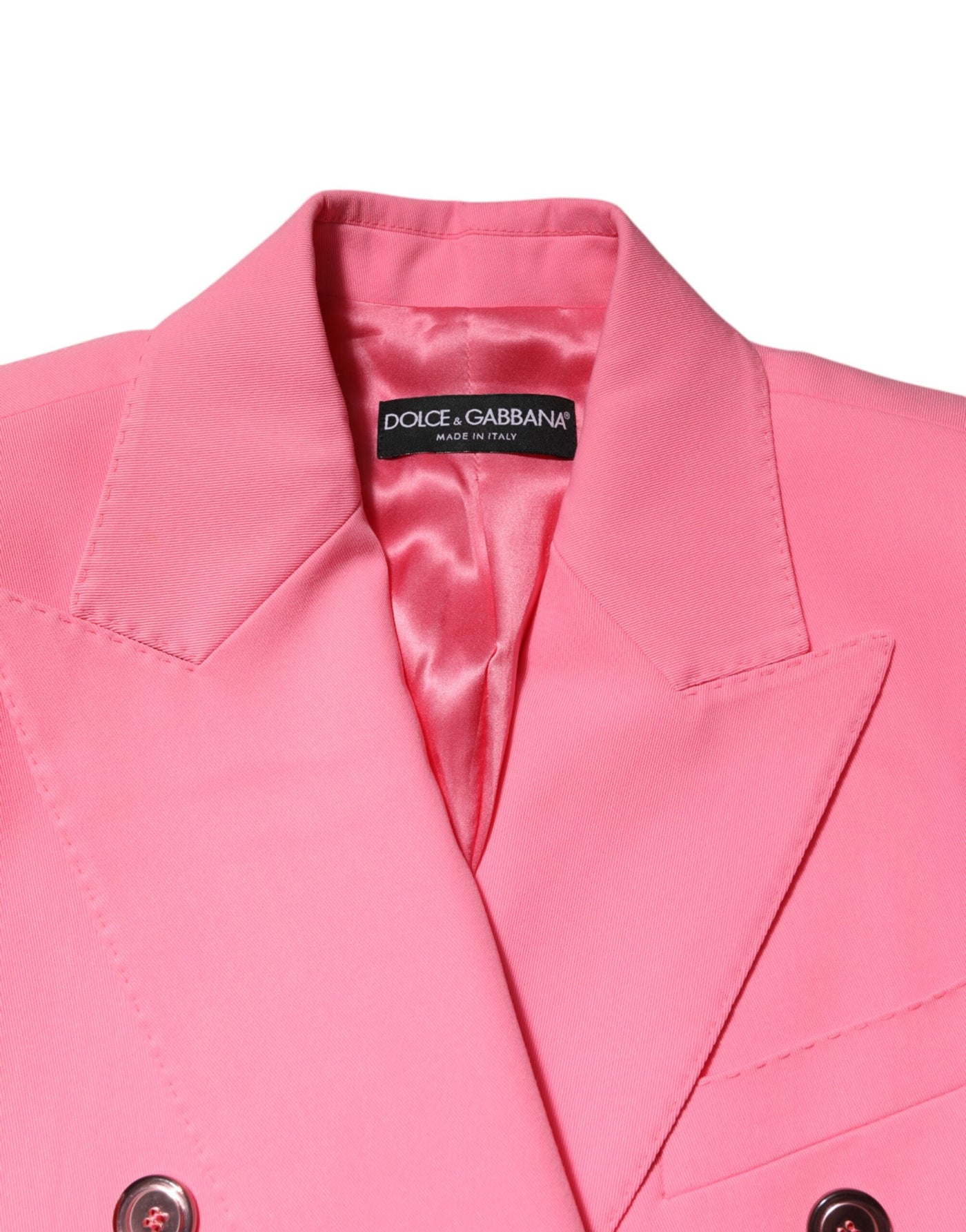 Dolce & Gabbana Rosa Zweireiher Frauen Mantel Jacke