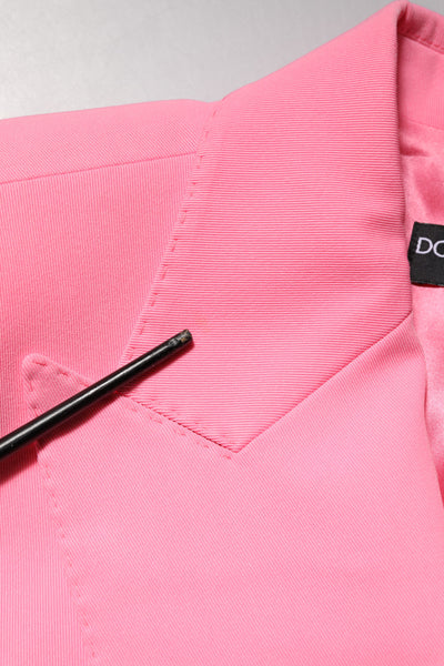 Dolce & Gabbana Rosa Zweireiher Frauen Mantel Jacke