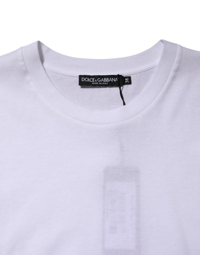Dolce & Gabbana Weißes ärmelloses Baumwoll-Tank-T-Shirt für Frauen