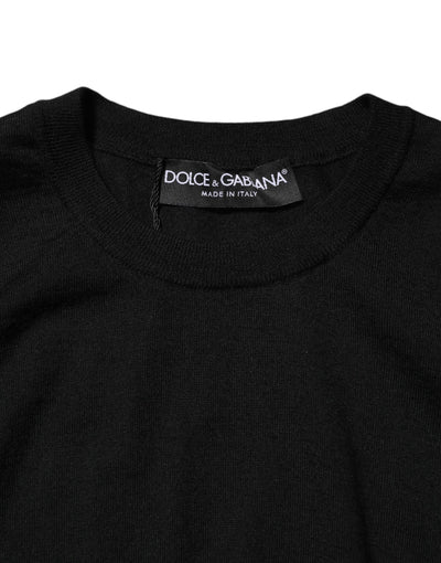 Dolce & Gabbana Schwarzes ärmelloses Tank-T-Shirt aus Kaschmir für Frauen