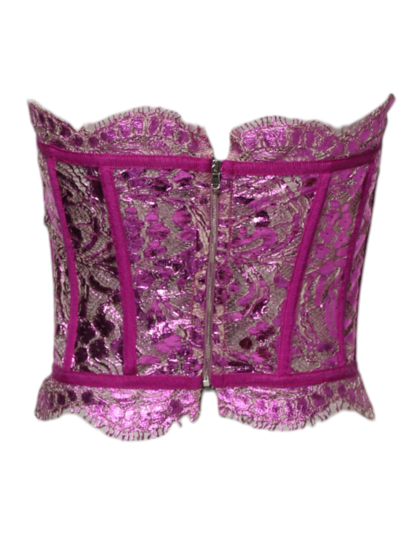 Dolce & Gabbana Rosa Bustier ärmelloses Korsett Bluse Top