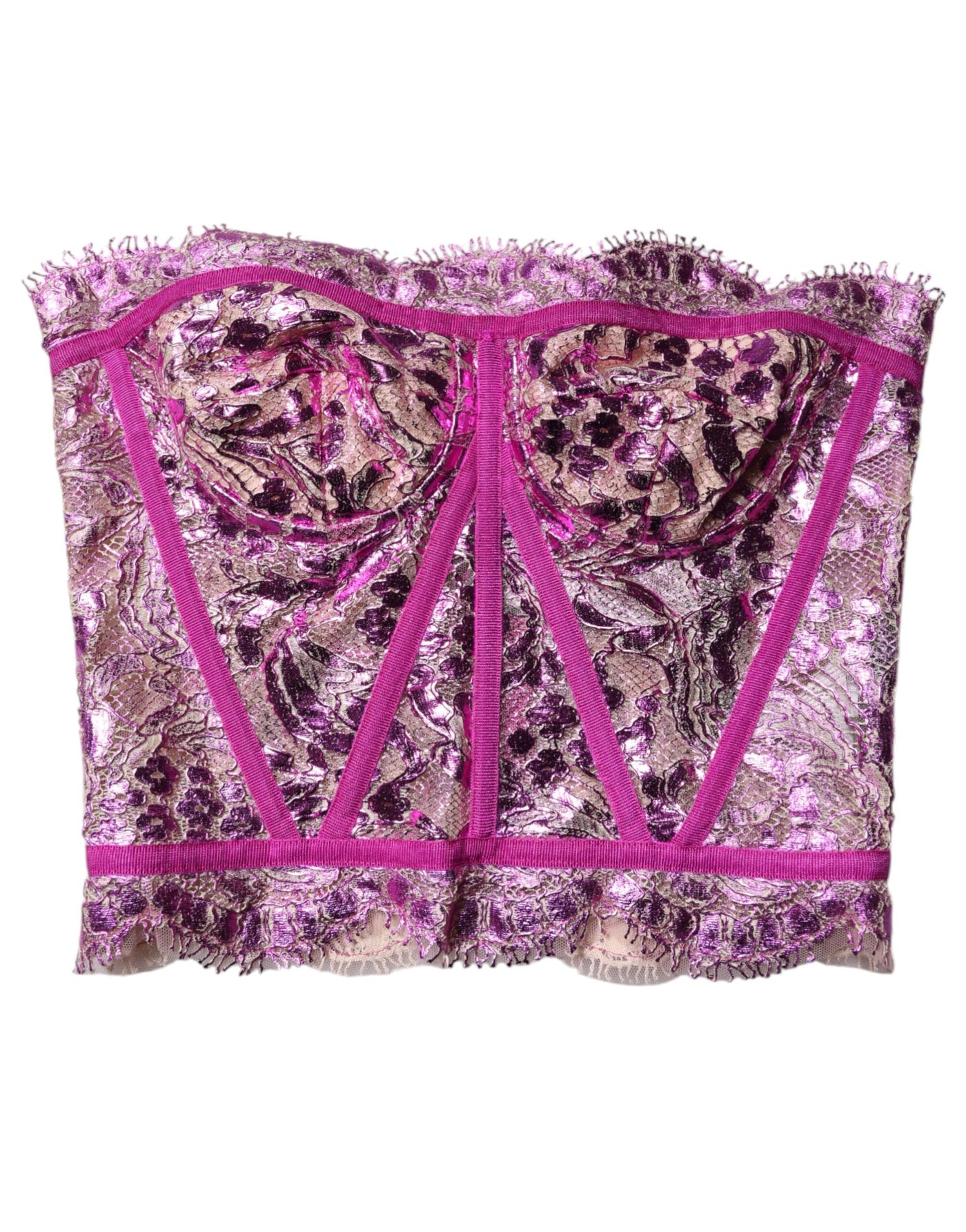 Dolce & Gabbana Rosa Bustier ärmelloses Korsett Bluse Top