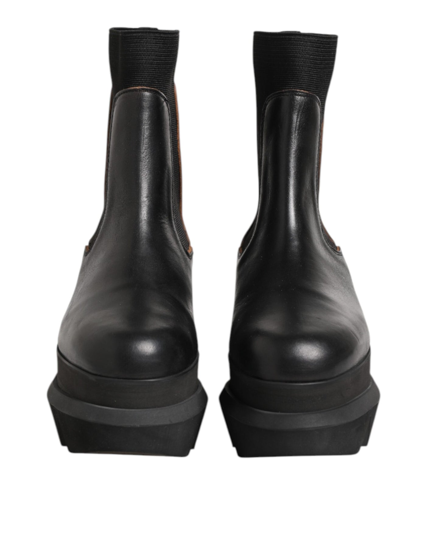 Sacai Schwarze Chelsea Leder Pull On Damen Ankle Boots Schuhe
