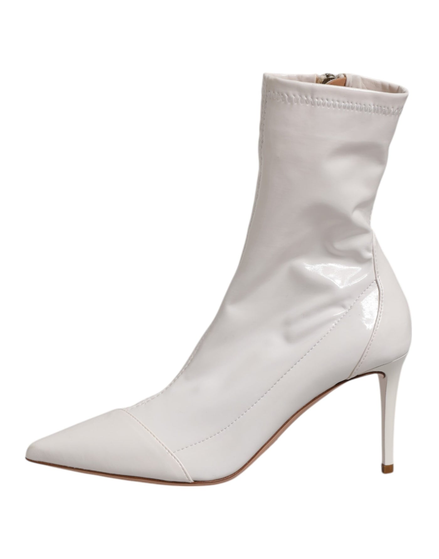 Elisabetta Franchi Weiß Stiletto Heels Mid Calf Stiefel Schuhe