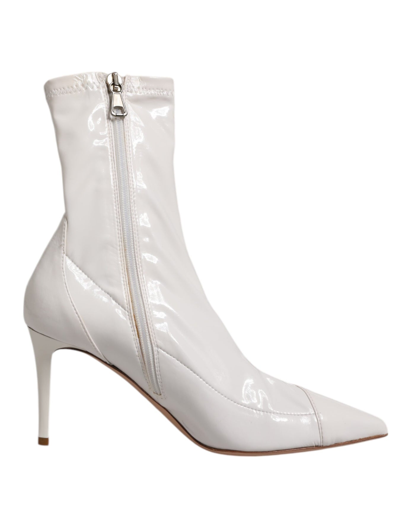 Elisabetta Franchi Weiß Stiletto Heels Mid Calf Stiefel Schuhe