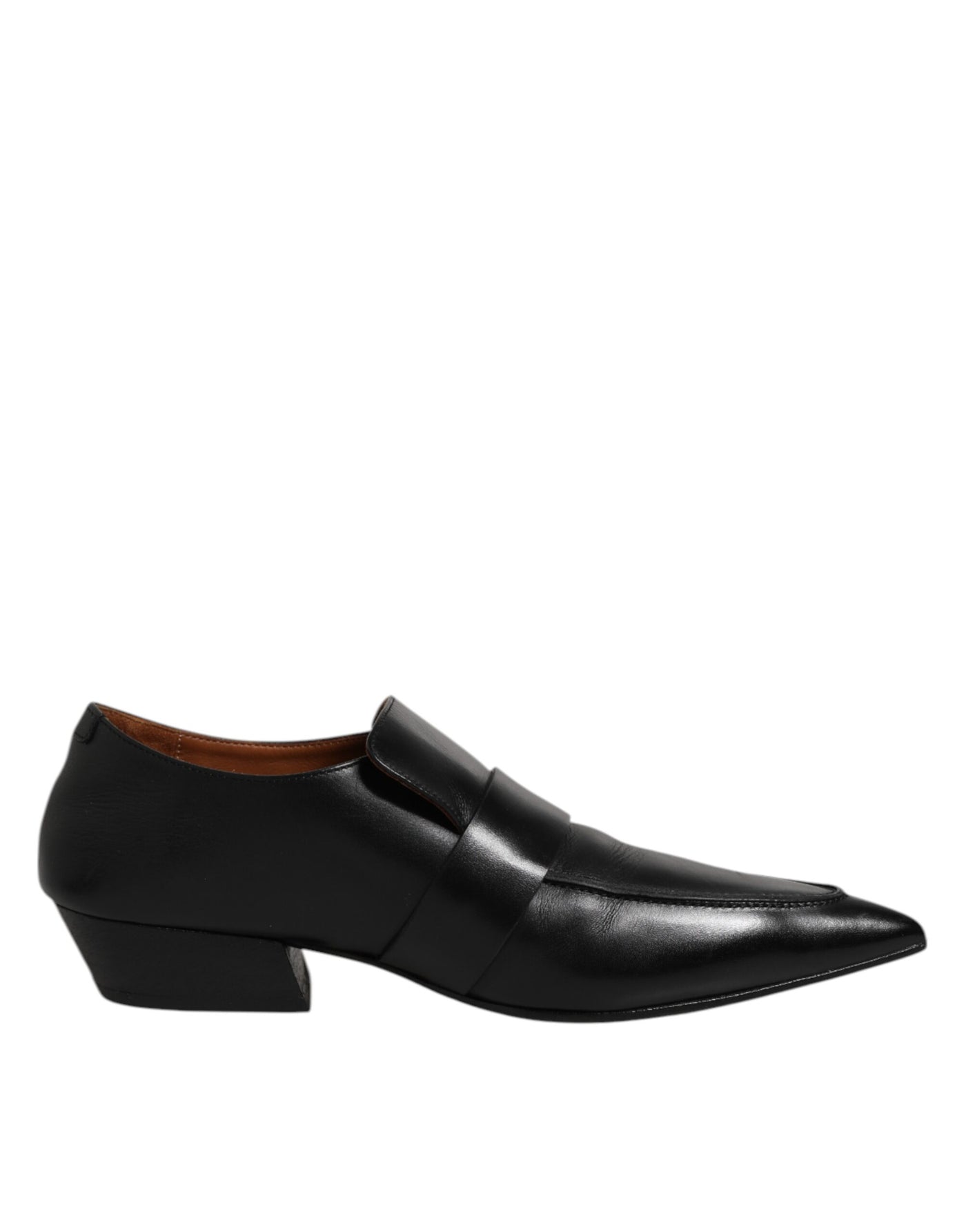 Marsell Schwarz Weiches Leder Loafer Pointed Toe Slip On Schuhe